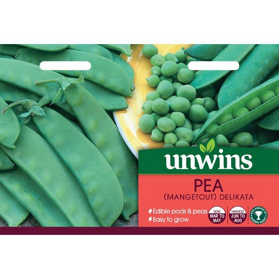 Mr Fothergills Unwins Vegetable Seeds Pea Mangetout Delikata from B&Q