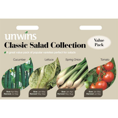 Mr Fothergills Unwins Vegetable Seeds Classic Salad Collection from B&Q
