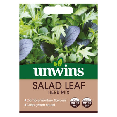 Unwins Salad Leaf Herb Mix Easy To Grow Seeds from B&Q