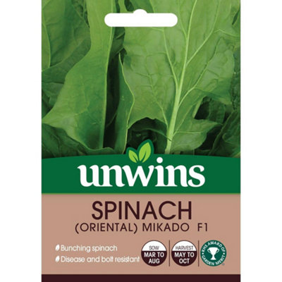 Unwins Vegetable Seeds Spinach Oriental Mikado F1 from B&Q