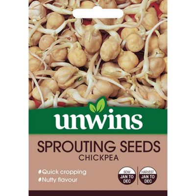 Mr Fothergills Unwins Vegetable Seeds Sprouting Seeds Chickpea from B&Q