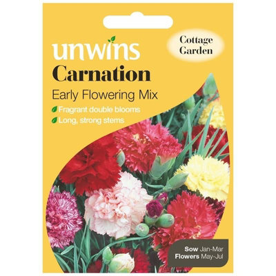 Unwins Flower SeedsCarnation Early Flowering Mix from B&Q
