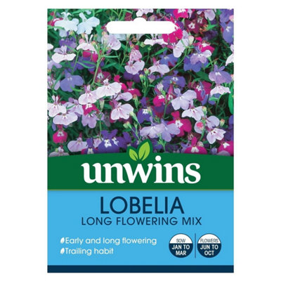 Unwins Flower SeedsLobelia Long Flowering Mix from B&Q
