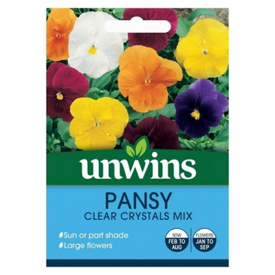 Unwins Flower SeedsPansy Clear Crystals Mix from B&Q