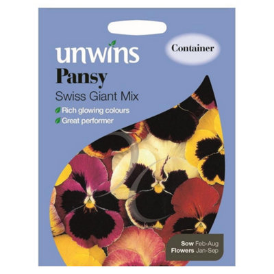Unwins Flower SeedsPansy Swiss Giant Mix from B&Q