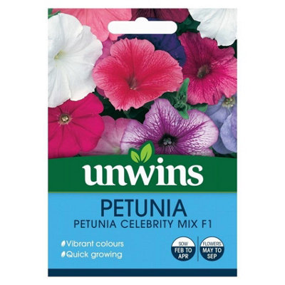 Unwins Flower SeedsPetunia Celebrity Mix F1