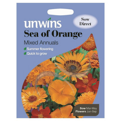 Unwins Flower SeedsSea Of Orange Mixed Annuals from B&Q