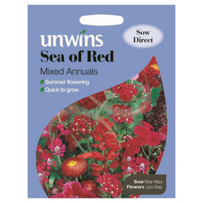Unwins Flower SeedsSea Of Red Mixed Annuals from B&Q