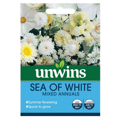 Unwins Flower SeedsSea Of White Mixed Annuals from B&Q