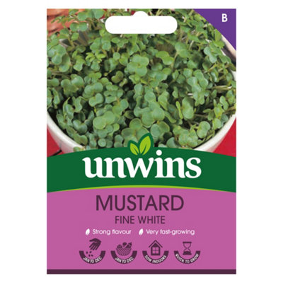 Unwins Herb Mustard Fine White Easy To Grow Seeds from B&Q
