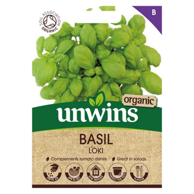 Unwins Herb Basil Loki Organic Easy To Grow Seeds from B&Q