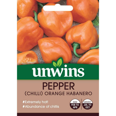 Unwins Unwin Vegetable Seeds Pepper Chilli Orange Habanero Seeds from B&Q