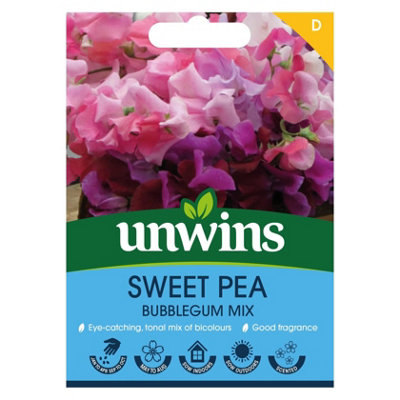 Unwins Unwin Flower Seeds Sweet Pea Bubble Gum Mix from B&Q