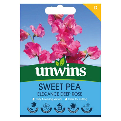 Unwins Unwin Flower Seeds Sweet Pea Elegance Deep Rose from B&Q