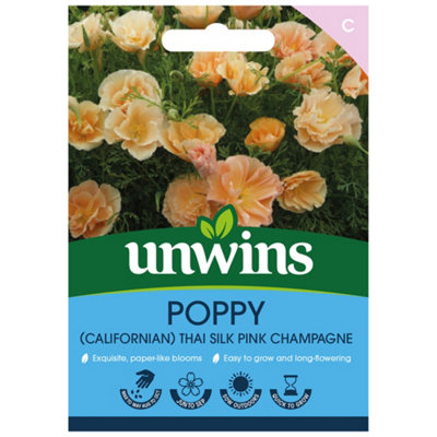Unwins Poppy (Californian) Thai Silk Pink Champagne from B&Q