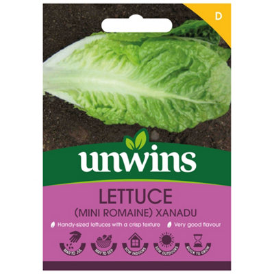 Unwins Lettuce Mini Romaine Xanadu Easy To Grow Seeds from B&Q