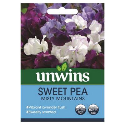 Unwins Flower SeedsSweet Pea Misty Mountains from B&Q