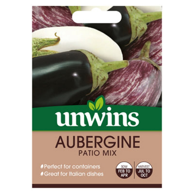 Unwins Aubergine Patio Mix Easy To Grow Seeds from B&Q