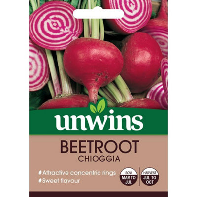Unwins Vegetable Seeds Beetroot Chioggia  Seeds from B&Q