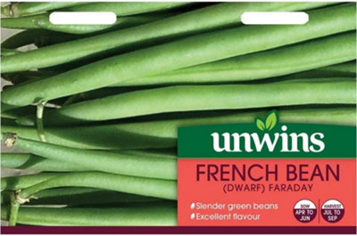 Unwins Vegetable SeedsFrench Bean Faraday Seeds from B&Q