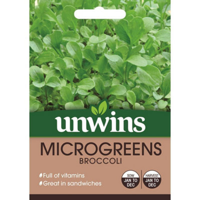 Unwins Vegetable Seeds Microgreens Broccoli Seeds from B&Q