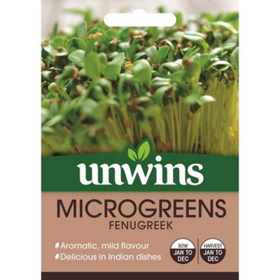 Mr Fothergills Unwins Vegetable Seeds Microgreens Fenugreek from B&Q