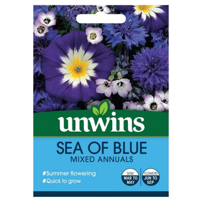 Unwins Flower SeedsSea Of Blue Mixed Annuals from B&Q