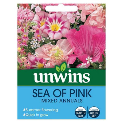 Unwins Flower SeedsSea Of Pink Mixed Annuals from B&Q