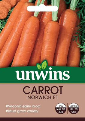 Unwins Vegetable Seeds - Carrot Norwich F1 Seeds