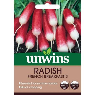 B&Q -  Unwins Vegetable Seeds Radish French Breakfast 3