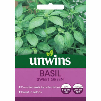 Unwins Herb Seeds Basil Sweet Green Seeds from B&Q