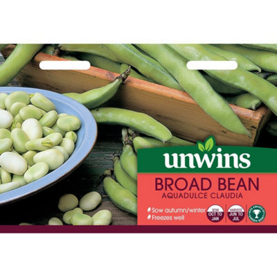 Unwins Vegetable Seeds Broad Bean Aquadulce Claudia from B&Q