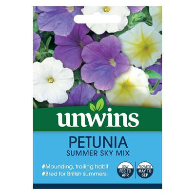Unwins Flower SeedsPetunia Summer Sky Mix