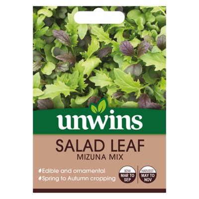 Unwins Salad Leaf Mizuna Mix Easy To Grow Seeds from B&Q