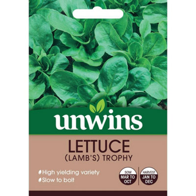 Unwins Vegetable Seeds Lettuce Lambs Trophy  Seeds from B&Q