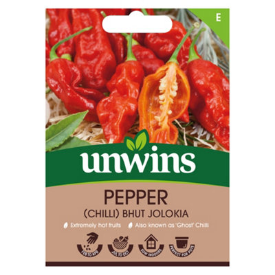 Unwins Pepper Chilli Bhut Jolokia Easy To Grow Seeds from B&Q