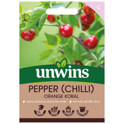 Unwins Pepper Chilli Orange Koral Easy To Grow Seeds from B&Q