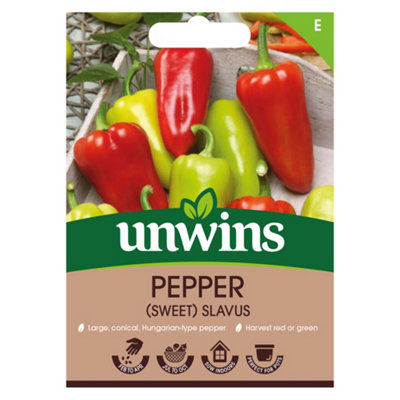 Unwins Pepper Sweet Slavus Easy To Grow Seeds from B&Q