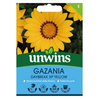 B&Q -  Gazania Daybreak Xp Yellow Easy To Grow Seeds