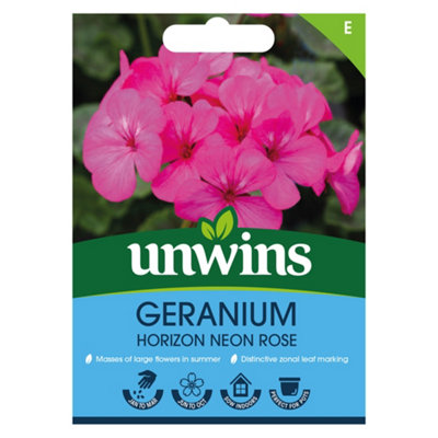 Unwins Geranium Horizon Neon Rose Easy To Grow Seeds from B&Q