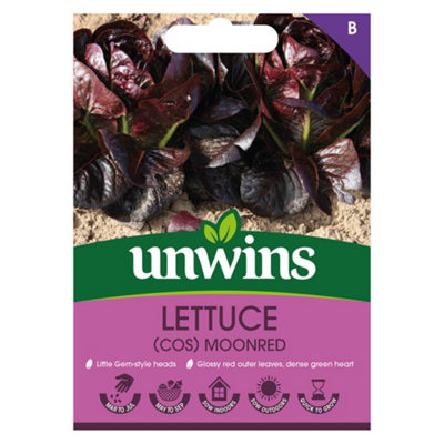 Unwins Lettuce Cos Moonred Easy To Grow Seeds from B&Q