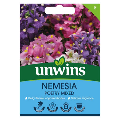 Unwins Nemesia Poetry Mixed Easy To Grow Seeds from B&Q