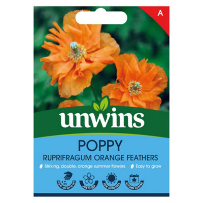 Unwins Poppy Orange Feathers Easy To Grow Seeds from B&Q