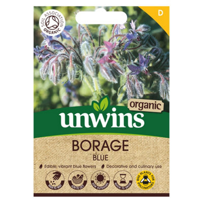 Unwins Herb Borage Blue Organic Easy To Grow Seeds from B&Q