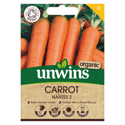 Unwins Carrot Nantes Organic Easy To Grow Seeds from B&Q