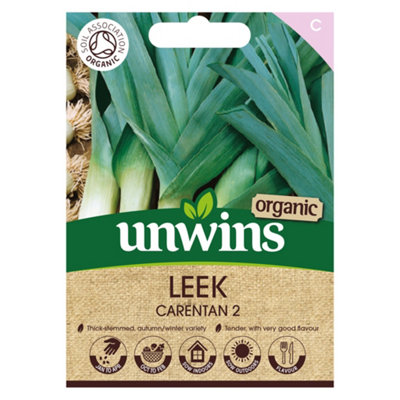 Unwins Leek Carenten Organic Easy To Grow Seeds from B&Q