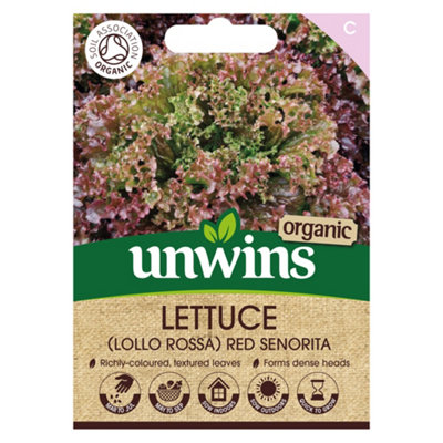 Unwins Lettuce (Looseleaf) Red Senorita (Organic) from B&Q