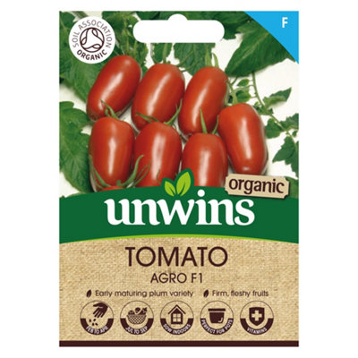 Unwins Tomato (Plum) Agro F1 (Organic) from B&Q
