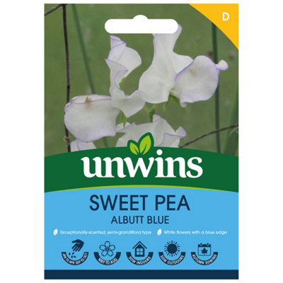 Unwins Sweet Pea Albutt Blue Easy To Grow Seeds from B&Q