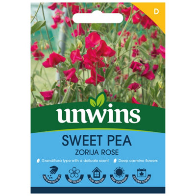 Unwins Sweet Pea Zorija Rose Easy To Grow Seeds from B&Q